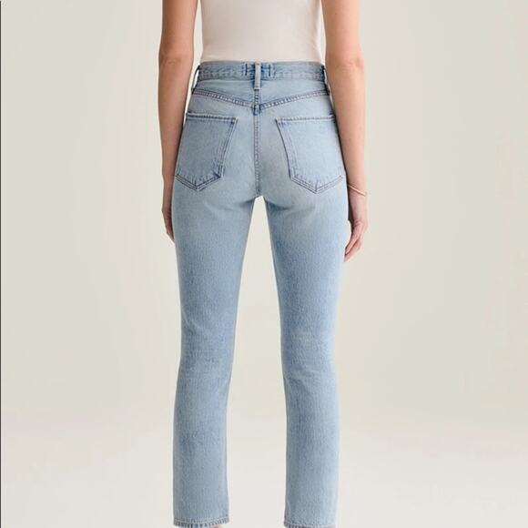 AGOLDE Riley High Rise Straight Crop Denim Jeans 30 - Picture 2 of 5